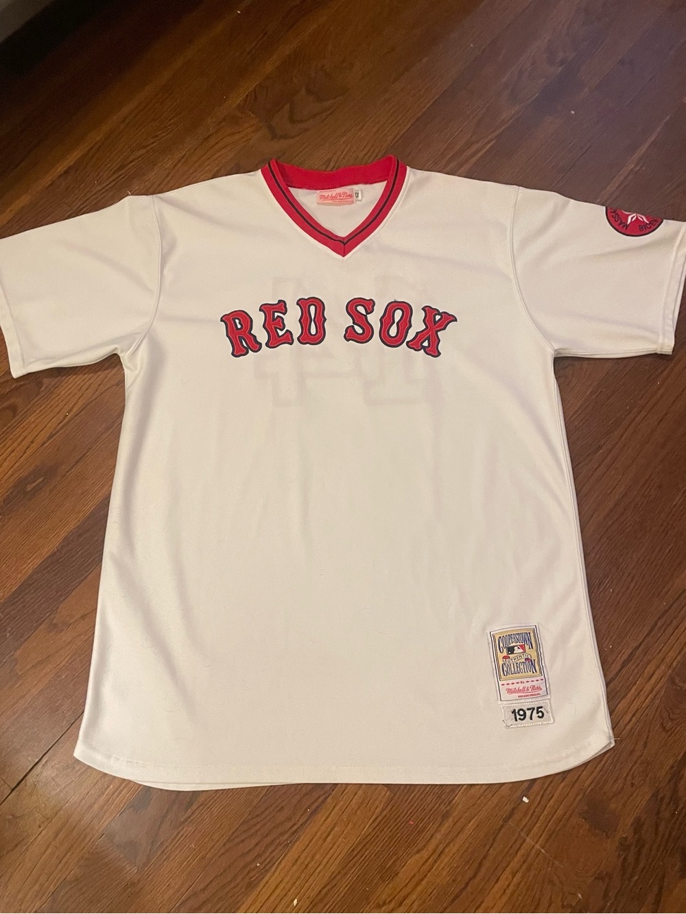 1975  VINTAGE AUTHENTIC  JIM RICE  RED SOX JERSEY MITCHELL NESS 52 2XL  RARE!